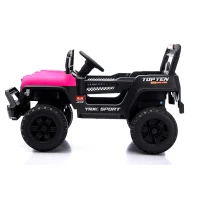 12V Auto elettrica per bambini, telecomando parentale e modalità di guida manuale, 96x59,2x58 cm, Rosa(m-13)