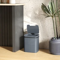 HOMCOM Sensor Prullenbak 15L Automatische prullenbak met twee openingsmodi, voor kantoor, keukens, 27,6 x 21,4 x 33,5 cm, grijs(m-8)