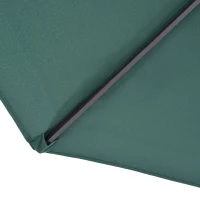Outsunny parasol met zwengel tuinparasol dubbele marktparasol 460 x 270 cm donkergroen(m-7)