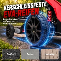 HOMCOM Elektrische go-kart voor kinderen, 3-5 km/u, met 2 instelbare snelheden, veiligheidsgordel en EVA-wielen, 3-8 jaar(m-5)