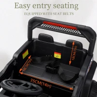 Auto elettrica per bambini 12V, telecomando per genitori e modalità di guida manuale, 96x59,2x58 cm, Bianco(m-6)