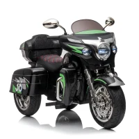 Moto elettrica 12V per bambini, ampio vano portaoggetti e sedile morbido in PU, 110x48x68 cm, Nero(m-17)