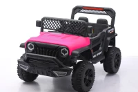 12V Auto elettrica per bambini, telecomando parentale e modalità di guida manuale, 96x59,2x58 cm, Rosa(m-16)