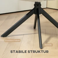 HOMCOM Gepolsterde fauteuil, accentfauteuil, modern design, draaibaar, tot 120 kg, crèmewit(m-7)