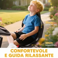 AIYAPLAY Go Kart a Pedali per Bambini 3-6 Anni, 50 kg Portata, con Portabicchieri e Ruote in EVA Antiscivolo, Rosso(m-6)