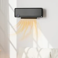 HOMCOM Încălzitor electric de perete cu 3 moduri, Negru(m-10)