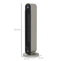HOMCOM Elektrische Verwarming, 3 Modi, 12-Uurs Timer, LED Display, Oscillatiefunctie(m-3)