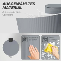 HOMCOM Prullenbak 30 L Tretemmer met softclose-deksel en pedaal, binnenemmer metaal, Zwart, 36 x 30 x 60,5 cm(m-6)