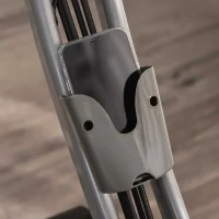 HOMCOM Bicicleta Estática Plegable 3 en 1 con Respaldo y 8 Niveles Resistencia Magnética, Bicicleta Estática en Casa Ajustable con Monitor LCD Volante Bandas Sensor de Pulso Soporte de Teléfono Gris(m-8)