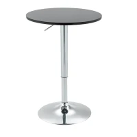HOMCOM bartafel met draaibaar blad in hoogte verstelbaar zwart 61 x 70-90cm(m-11)
