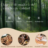 HOMCOM Silla Mecedora Nórdica con Reposapiés Respaldo Ajustable Mecedora de Pana Patas de Madera y Reposabrazos Cojín Crema(m-8)