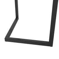 HOMCOM Mesa de Jantar para 2 Pessoas com Tampo Espesso, Pernas Metálicas, Estilo Moderno, 110x67x75,5 cm, Carvalho(m-12)
