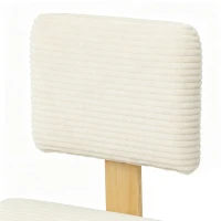 HOMCOM Silla de Rodillas Ergonómica con Respaldo Apoyo para Rodillas y Tapizado de Pana Crema(m-12)