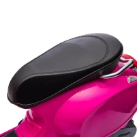 AIYAPLAY Elektrische kindermotor, Vespa, 3 km/u, 3-6 jaar, muziek, licht en radio, roze(m-10)