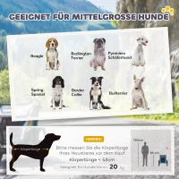 PawHut Hundeanhänger Faltbar mit Reflektoren Mesh-Fenster Rädern Tür Sicherheitsflagge für Hunde bis 20 kg 138x70x89 cm Blau(m-6)