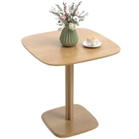 HOMCOM Eettafel, 70 x 70 cm keukentafel voor 4 personen van rubberhout voor keuken, eetkamer, naturel(m-11)