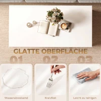 HOMCOM Couchtisch Höhenverstellbar Wohnzimmertisch mit Verstecktem Stauraum für Wohnzimmer, 50 x 100 cm, Weiß(m-7)
