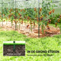 Outsunny Vorstbestendige foliekas met boogdak, grondanker, kas 400 x 123 x 171cm, transparant(m-6)