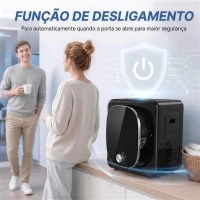 HOMCOM Máquina de Secar Roupa de Exaustão 4 kg 800W Anti-Vincos Esterilização 5 Programas Carga Frontal 48x40x56 cm Preto(m-7)
