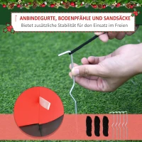 HOMCOM Kerstman, 2,40 meter groot, met LED-verlichting, zelfopblazende Tuindecoratie(m-7)