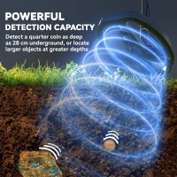 Outsunny Metal Detector for Adults and Beginners, Gold Detector with Higher Accuracy IP68 Waterproof Coil, 5 Professional Modes with Pinpoint & Memory Mode, Bigger Backlit LCD Display with DSP Chip(m-6)