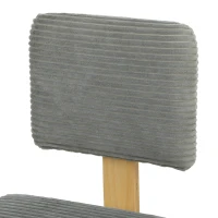 HOMCOM Silla de Rodillas Ergonómica con Respaldo Apoyo para Rodillas y Tapizado de Pana Gris(m-12)