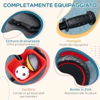 AIYAPLAY Triciclo per Bambini 2-5 Anni con Seduta Regolabile, Bicicletta per Bambini con Cestino e Parafango, Rosso(m-7)
