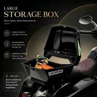 Moto elettrica 12V per bambini, ampio vano portaoggetti e sedile morbido in PU, 110x48x68 cm, Nero(m-8)