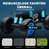 AIYAPLAY Kinder-Elektro-Quad, 24V Elektro-Fahrzeug mit 4 Rädern, Scheinwerfer, USB-Anschluss, MP3-Funktion, 6,5 km/h, 3-8 Jahre(m-8)