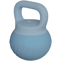 SPORTNOW Pesa Rusa 6 kg Kettlebell Relleno de Arena Metálica y Mango Antideslizante para Entrenamiento 20,5x20,5x26,5 cm Azul(m-11)