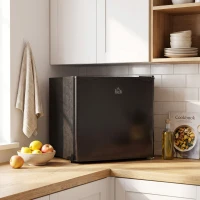 HOMCOM Mini-Gefrierschrank 35 L Gefrierbox elektrisch freistehend 45 W Mini Gefriertruhe Minikühlschrank 41dB -14 bis -24℃ 5-stufige Temperaturregelung 47 x 44,2 x 48,8 cm Schwarz(m-10)