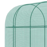 Outsunny Vogelbeschermingsnet, metalen frame, ritssluitingdeur, eenvoudig opzetten en afbreken, 3 x 1 x 1,5 m, groen(m-11)