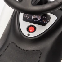 AIYAPLAY Voiture porteur pour enfant Porsche sous licence, véhicule à pousser avec klaxon lumières et bruitage de démarrage, blanc(m-8)