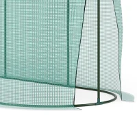 Outsunny Vogelbeschermingsnet, metalen frame, ritssluitingdeur, eenvoudig opzetten en afbreken, 3 x 1 x 1,5 m, groen(m-10)