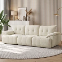 HOMCOM Sofá de 3 plazas, 260 cm, chenilla, sofá modular sin armazón con asiento extra ancho y profundo, reposabrazos anchos(m-6)
