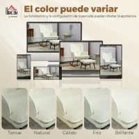 HOMCOM Silla Mecedora con Reposapiés Cojín Acolchado y Reposabrazos Carga 130 kg Crema(m-7)