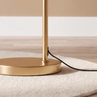 Vloerlamp staande lamp E27-fitting voor woonkamer metaal staal linnen(m-12)
