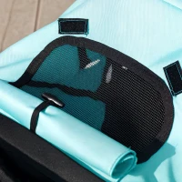 PawHut Hondenbuggy, huisdierenwagen voor kleine honden en katten, met opbergmand, één-klik-opvouwontwerp, Turquoise(m-9)