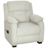 HOMCOM Fauteuil relax électrique fauteuil inclinable port USB repose-pieds poches latérales télécommande 86x90x103cm beige(m-1)