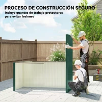 Outsunny Cobertizo de Jardín Exterior 1,37 m² 163x90x179 cm con Puerta con Pestillo y Ranuras de Ventilación Verde(m-8)