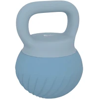 SPORTNOW Pesa Rusa 6 kg Kettlebell Relleno de Arena Metálica y Mango Antideslizante para Entrenamiento 20,5x20,5x26,5 cm Azul(m-1)