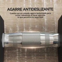 HOMCOM Set de 2 Mancuernas Hexagonales de 2x17,5 kg de Hierro Fundido Recubiertas en Goma para Entrenamiento en Casa Gimnasio(m-5)