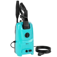 Outsunny Idropulitrice ad Alta Pressione 1500W con Ugello Regolabile e Kit Pulizia, 20.5x19x40.4 cm, Blu(m-1)