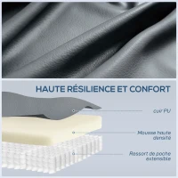 HOMCOM Fauteuil Inclinable de Massage et Chauffage, Fauteuil de Relaxation, Dossier Réglable, Pivotant, 82x99x103cm, Gris Clair(m-6)