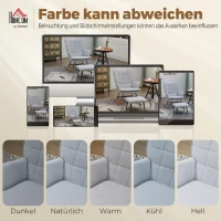 HOMCOM Schaukelstuhl mit Ottomane Skandidesign Schaukelstuhl mit Fußhocker, Buchenholz, Steppung, 64 cm x 89 cm x 90 cm Grau(m-7)