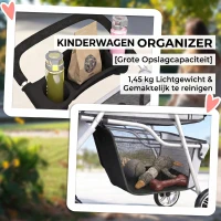 PawHut Hondenwagen Opvouwbaar Hondenbuggy met Opbergmand, Kussen, Gaasvensters, Bekerhouder voor Kleine Honden tot 10kg, Grijs(m-8)