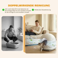 PawHut Samoczyszcząca kuweta, XL 72L, automatyczna kuweta z kamerą HD, sterowanie aplikacją, worki na odpady, dla kotów 1-12 kg(m-5)