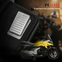 AIYAPLAY Moto électrique pour enfants moto porteur Honda pour enfants 3 à 6 ans avec musique, phares jaune(m-8)