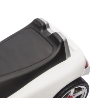 AIYAPLAY Voiture porteur pour enfant Porsche sous licence, véhicule à pousser avec klaxon lumières et bruitage de démarrage, blanc(m-7)