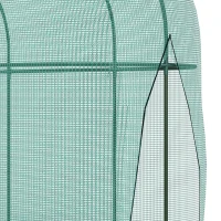 Outsunny Vogelbeschermingsnet, metalen frame, ritssluitingdeur, eenvoudig opzetten en afbreken, 3 x 1 x 1,5 m, groen(m-13)